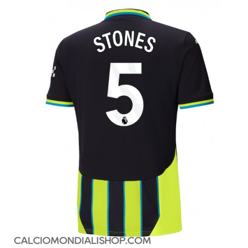 Maglie da calcio Manchester City John Stones #5 Seconda Maglia 2024-25 Manica Corta